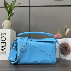 Loewe Calfskin Puzzle 2022 - Blue Handle Bags #B50303