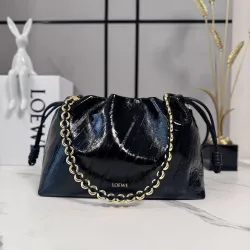 Loewe Flamenco Crocodile Leather Drawstring Bag 30x10.5x20CM #B63851