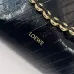 Loewe Flamenco Purse Croc-Effect Leather Shoulder Bag, 30 x 10.5 x 20 cm #B63225