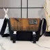 Loewe Flex Messenger Bag (822513) - Medium Size, Plaid Canvas & Suede, Anagram Logo, Adjustable Strap #B59971