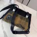 Loewe Flex Messenger Bag (822513) - Medium Size, Plaid Canvas & Suede, Anagram Logo, Adjustable Strap #B59971