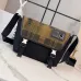 Loewe Flex Messenger Bag (822513) - Medium Size, Plaid Canvas & Suede, Anagram Logo, Adjustable Strap #B59971