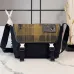 Loewe Flex Messenger Bag (822513) - Medium Size, Plaid Canvas & Suede, Anagram Logo, Adjustable Strap #B59971