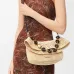 Loewe Medium Ola Raffia & Leather Shoulder Bag, 26 x 13 x 18 cm #B63221