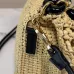 Loewe Medium Ola Raffia & Leather Shoulder Bag, 26 x 13 x 18 cm #B63221