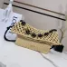 Loewe Medium Ola Raffia & Leather Shoulder Bag, 26 x 13 x 18 cm #B63221