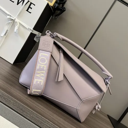 Loewe Small Puzzle Edge Bag In Satin Calfskin in Purple #B50102