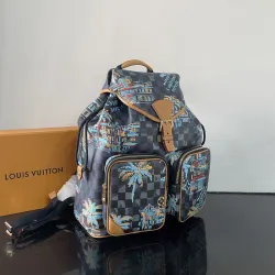  Backpack MONTSOURIS CARGO Damier Palm Trees ww size:34×40×17cm #B53316