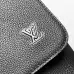 LV Black Grained Boarding Messenger M15268 L29xW12xH33cm #B67221