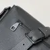 LV Black Grained Boarding Messenger M15268 L29xW12xH33cm #B67221