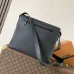 LV Black Grained Boarding Messenger M15268 L29xW12xH33cm #B67221
