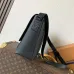 LV Black Grained Boarding Messenger M15268 L29xW12xH33cm #B67221