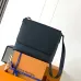 LV Black Grained Boarding Messenger M15268 L29xW12xH33cm #B67221