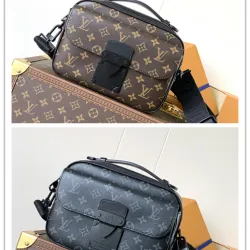  S Lock Messenger Bag Macassar Monogram #B49835