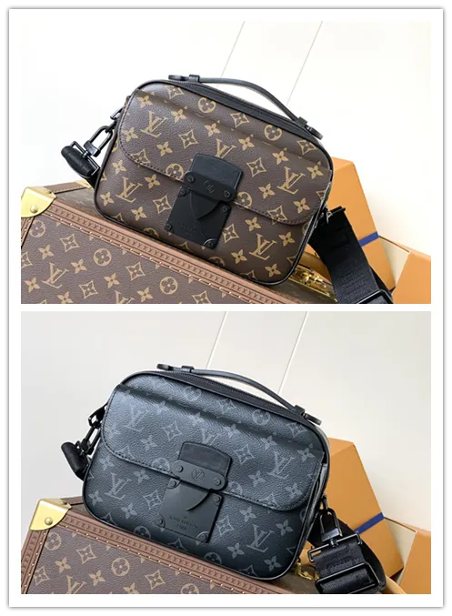 Louis Vuitton S Lock Messenger Bag Macassar Monogram #B49835