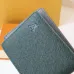 Louis Vuitton Style Slender Wallet - Monogram Taiga Leather Bifold Card Holder | 8 Card Slots + Paper Compartment (M81628) #B59489