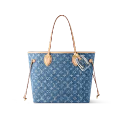  Tote Handbag Neverfull MM Monogram Denim Bags and Small Leather #B53378