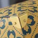 2026 Yellow Clover Pattern Blue Accents  Luxury Leather Stylish Travel  bag #B60308