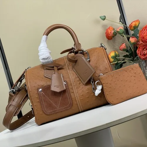 LV M89119 Speedy 25 Ostrich Leather Bag, Top Quality, 25x15x15cm #B61845
