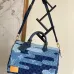 LV Original M15277 Sac Speedy Bandoulière 40 | Denim Patchwork Travel Bag with Koi Fish Motif #B60246