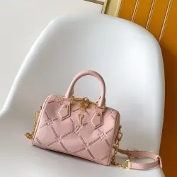 LV Pink Mahina Speedy Soft 20 Mini M28502 L20.5xH13xD12cm #B67232