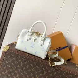 LV Speedy 20 Monogram Leather Crossbody Handbag 20.5×13.5×12cm #B65048