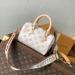 LV White Monogram Speedy 18 Mini Bag M4625z L13.5xH8cm #B67220