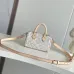 LV White Nano Speedy Mini Crossbody M28502 L16xH10xD7.5cm #B67217