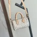 LV White Nano Speedy Mini Crossbody M28502 L16xH10xD7.5cm #B67217