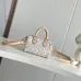 LV White Nano Speedy Mini Crossbody M28502 L16xH10xD7.5cm #B67217