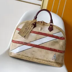  Alma Monogram Anniversary Canvas Handbag 39×30×19cm #B65037