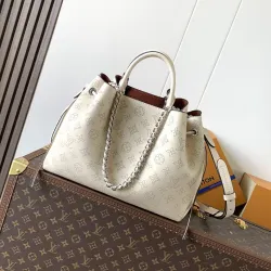 Louis Vuitton Bella Tote Mahina Leather Handbag M59203 32x23x13cm #A68089