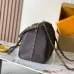 Louis Vuitton M26397 Express Medium Hobo Bag Dark Brown Calfskin Monogram Trim Crossbody Handbag #B65983