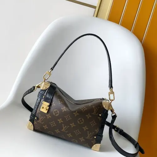 Louis Vuitton N30010 Getaway Side Trunk Croc Trim Monogram Shoulder Crossbody Handbag #B65984