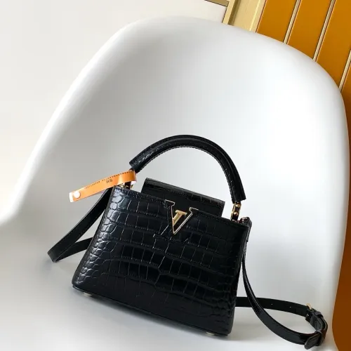 Louis Vuitton N96963 Capucines BB Croc Embossed Taurillon Leather Top Handle Crossbody Bag #B65978