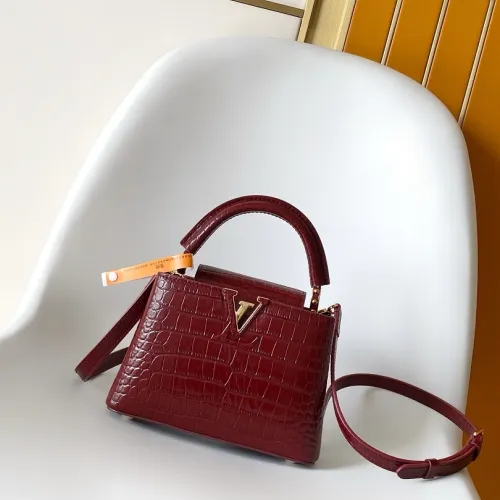 Louis Vuitton N96963 Capucines BB Croc Embossed Taurillon Leather Top Handle Crossbody Bag #B65979