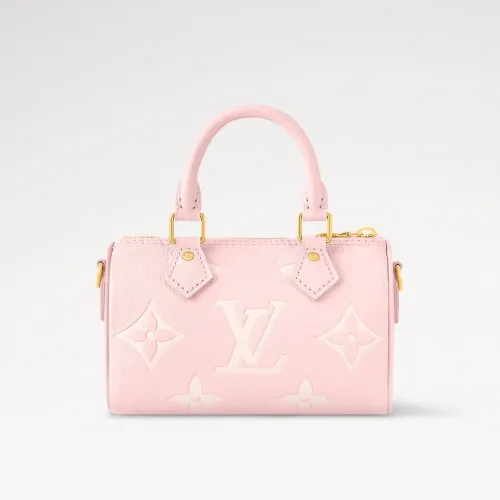 Louis Vuitton Nano Speedy Monogram Empreinte Leather Handbag #B49273