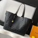 Louis Vuitton Neverfull MM Tote Bag (2 Colors) – Black/Burgundy Monogram Empreinte Leather with Gold-Tone Lock #B59169