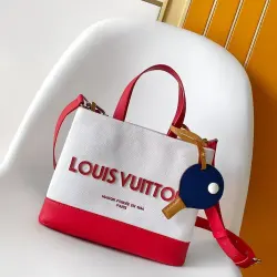 Louis Vuitton Shopper Tote MM Canvas Handbag M29322 26x20x10cm #A68093