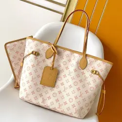 Louis Vuitton White Gradient Neverfull MM Monogram Blossoms Tote #B67331