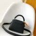 Louis Vuitton Women's Black Grained Leather Handbag with Crystal Embellishments & Signature LV Logo M25934 #B57300