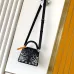 Louis Vuitton Women's Black Grained Leather Handbag with Crystal Embellishments & Signature LV Logo M25934 #B57300