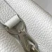 Louis Vuitton Women's White Grained Leather Handbag with Crystal Embellishments & Signature LV Logo M25934 #B57299
