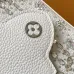 Louis Vuitton Women's White Grained Leather Handbag with Crystal Embellishments & Signature LV Logo M25934 #B57299