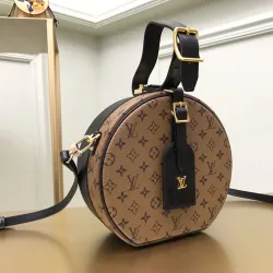 New  Monogram Reverse Cosmetic Bag Canvas with leather trim Bag #99899525
