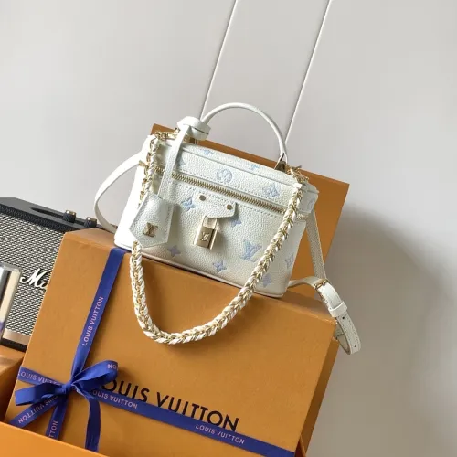 LV Vanity Chain Pouch Leather Crossbody Cosmetic Bag 11.5×6.5×19cm #B65053