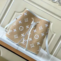 Louis Vuitton Bucket Bag Monogram Raffia M23080 26x26x17.5cm #A69560
