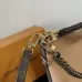 Louis Vuitton Coussin Hobo Bag – Beige Grained Leather with Two-Tone Chain & Monogram Strap #B59167
