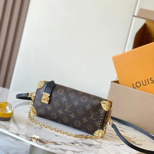 Louis Vuitton M13147 Slim Trunk Monogram Canvas Mini Chain Crossbody Handbag #B66003