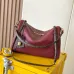 Louis Vuitton M27689 Express Medium Hobo Bag Burgundy Calfskin Monogram Trim Shoulder Handbag #B65981